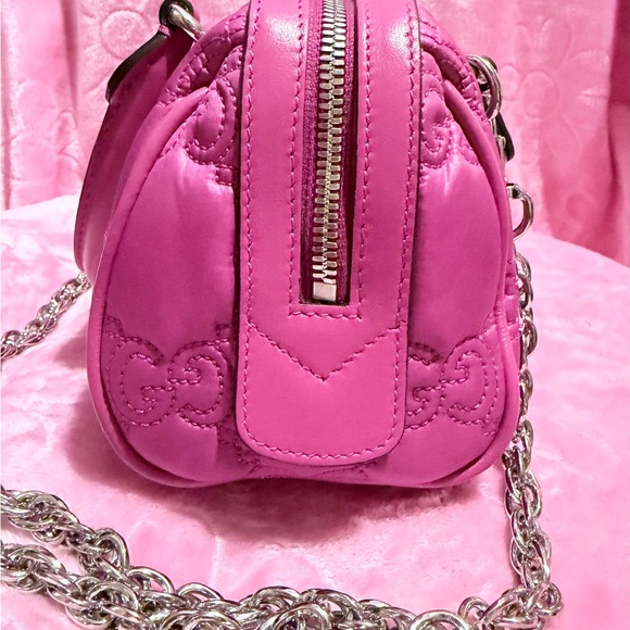 Authentic Pink Gucci GG Matellase Mini 2-way bag - Picture 3 of 15